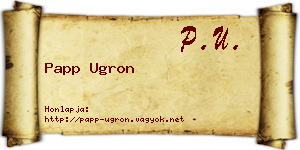 Papp Ugron névjegykártya