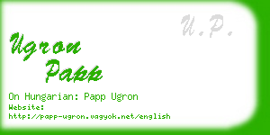 ugron papp business card